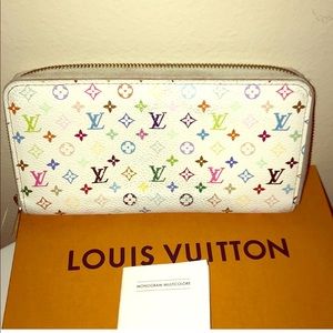 Authentic Louis Vuitton multicolor zippy wallet